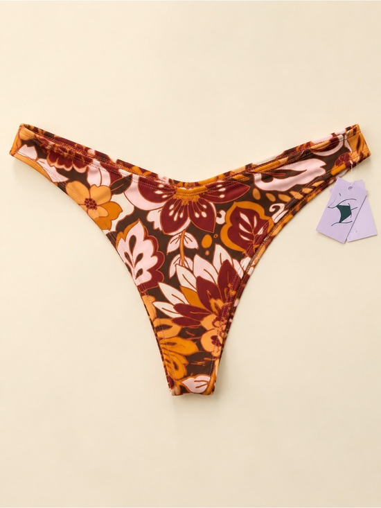 wild fable Other - Wild Fable Floral Low Rise High Leg Cheeky Bikini Bottom M NWT